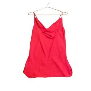 Womens RED EXPRESS Tank Top Cowl Neck SZ Medium Valentines Day Shirt